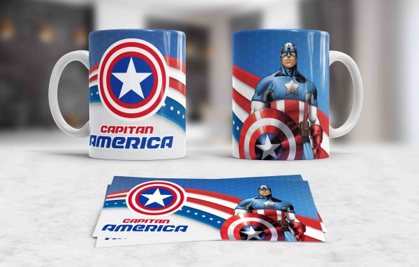 Купить Кружки Капитан Америка синяя в Тюмени